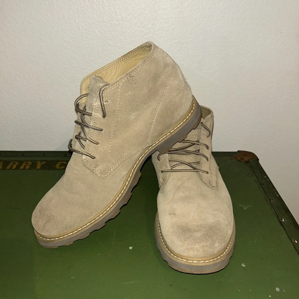 Sorel Madson II Chukka Waterproof Suede Boots Mens 8.5 Beige Tan